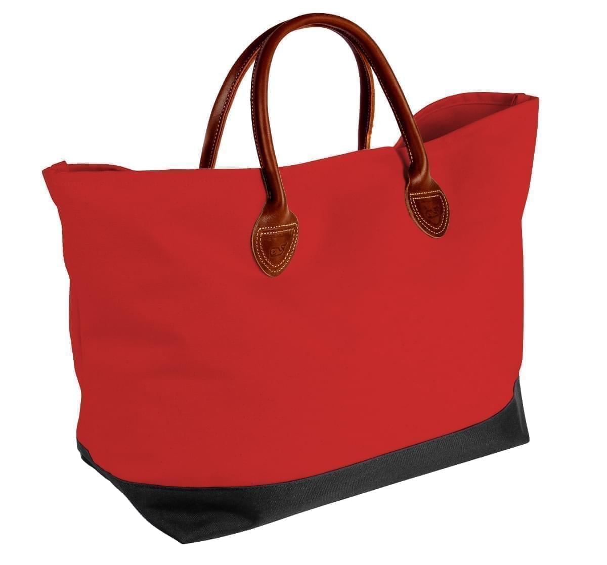 USA Made Canvas Leather Handle Totes, 10899-12C