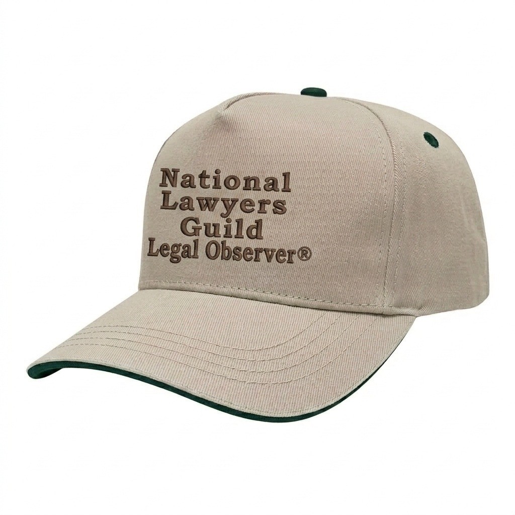 USA-made 5S Putty-Hunter Green Organic Twill baseball cap, decorated view, manufactured in Newark NJ