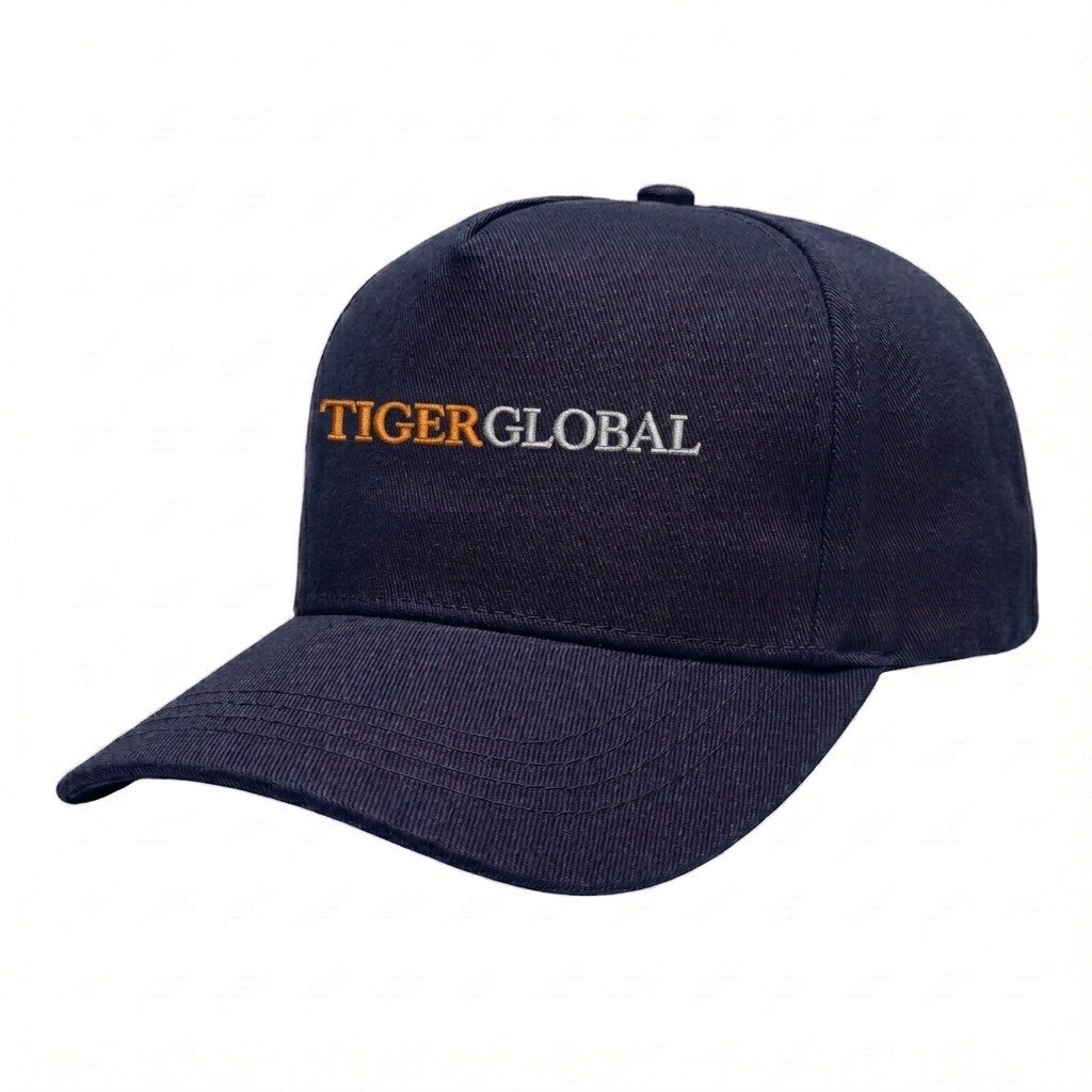 USA-made 5S Navy Organic Twill baseball cap, decorated view, manufactured in Newark NJ