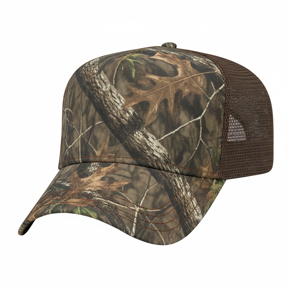 Solid Color RealTree/Mesh Snapback Skate Cap