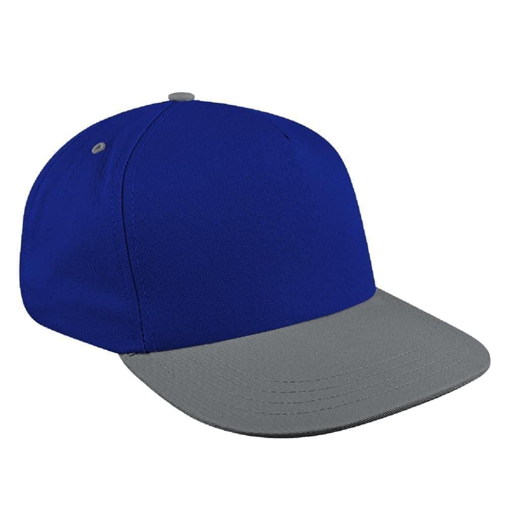 Two Tone Eyelets Denim Leather Skate Hat