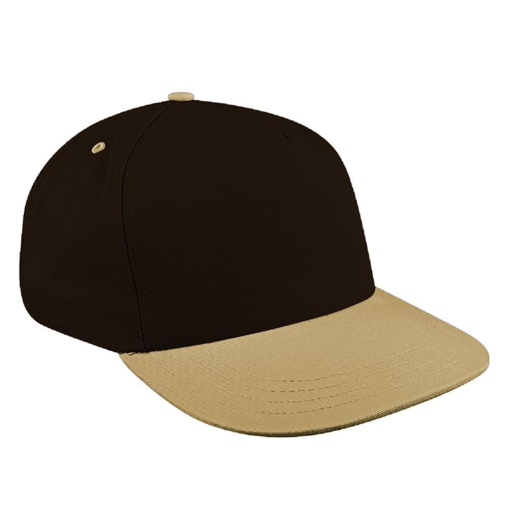 Two Tone Eyelets Ripstop Leather Skate Hat