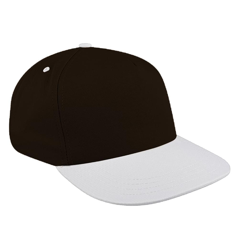 Two Tone Eyelets Brushed Self Strap Skate Hat