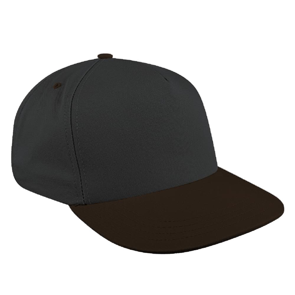Two Tone Eyelets Denim Velcro Skate Hat