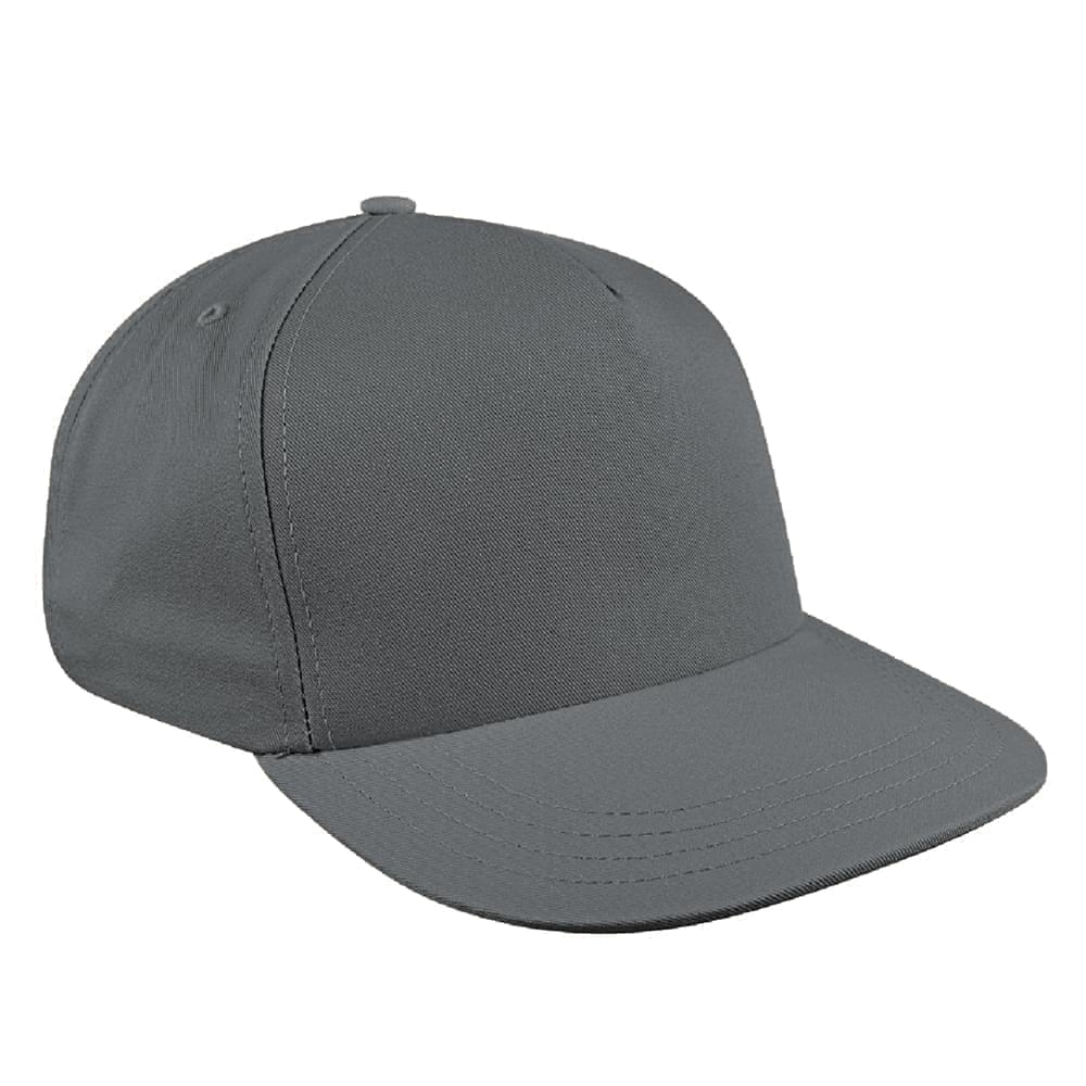Solid Eyelets Ripstop Leather Skate Hat