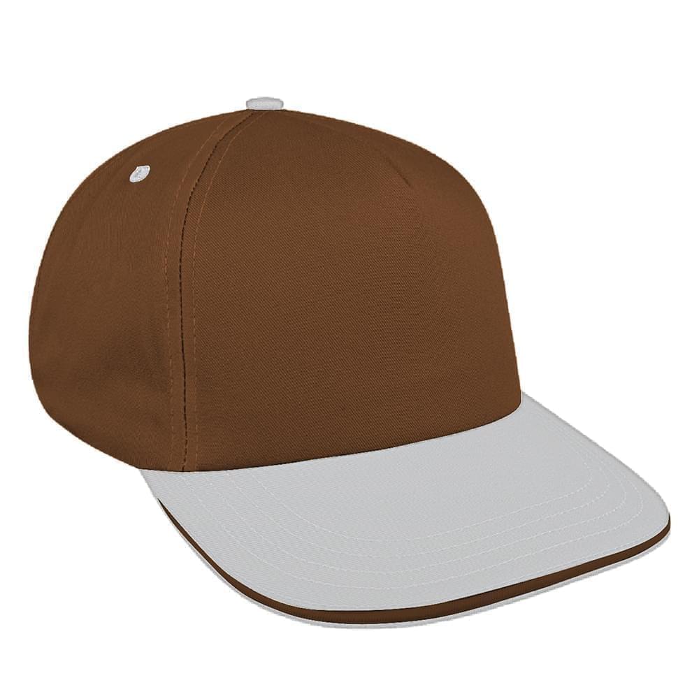 Two Tone Sandwich Ripstop Leather Skate Hat
