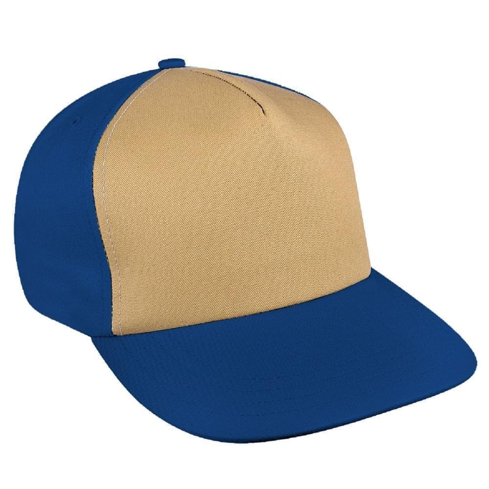 Contrast Front Denim Slide Buckle Skate Hat