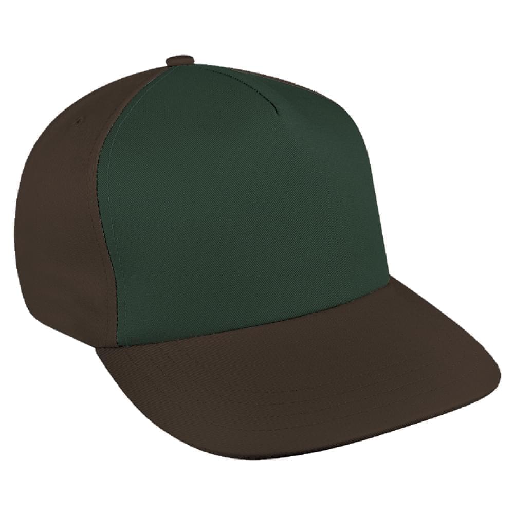 Contrast Front Ripstop Leather Skate Hat