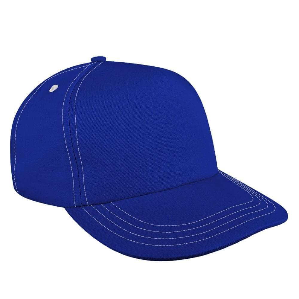 Contrast Stitching Denim Snapback Skate Hat