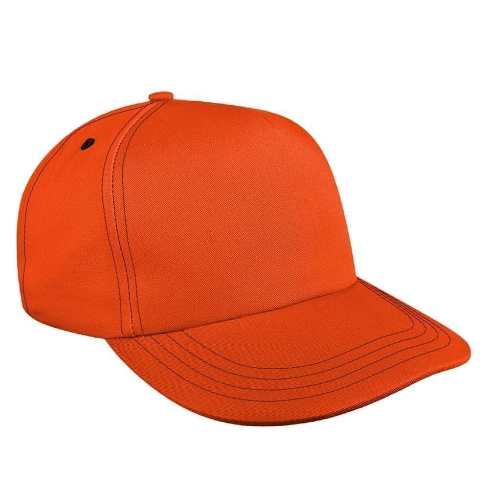 Contrast Stitching Brushed Slide Buckle Skate Hat