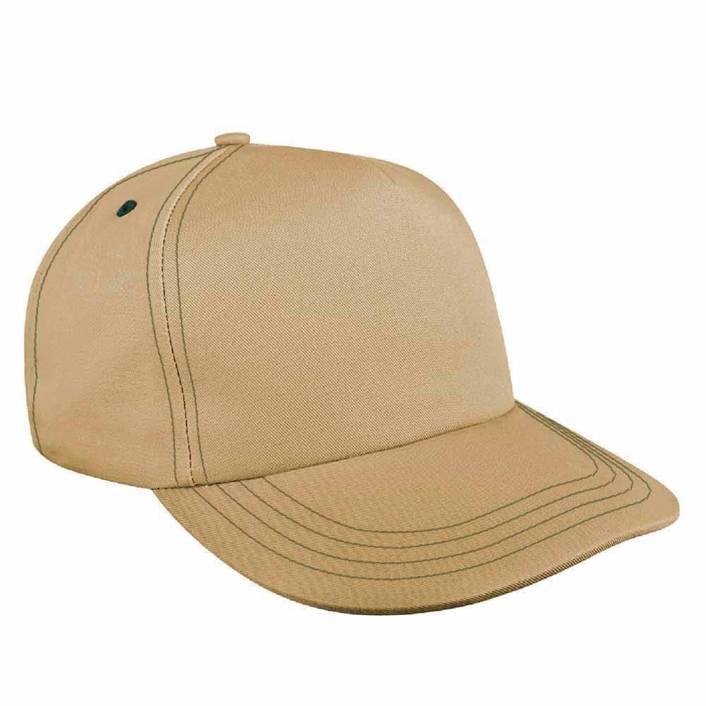Contrast Stitching Wool Slide Buckle Skate Hat