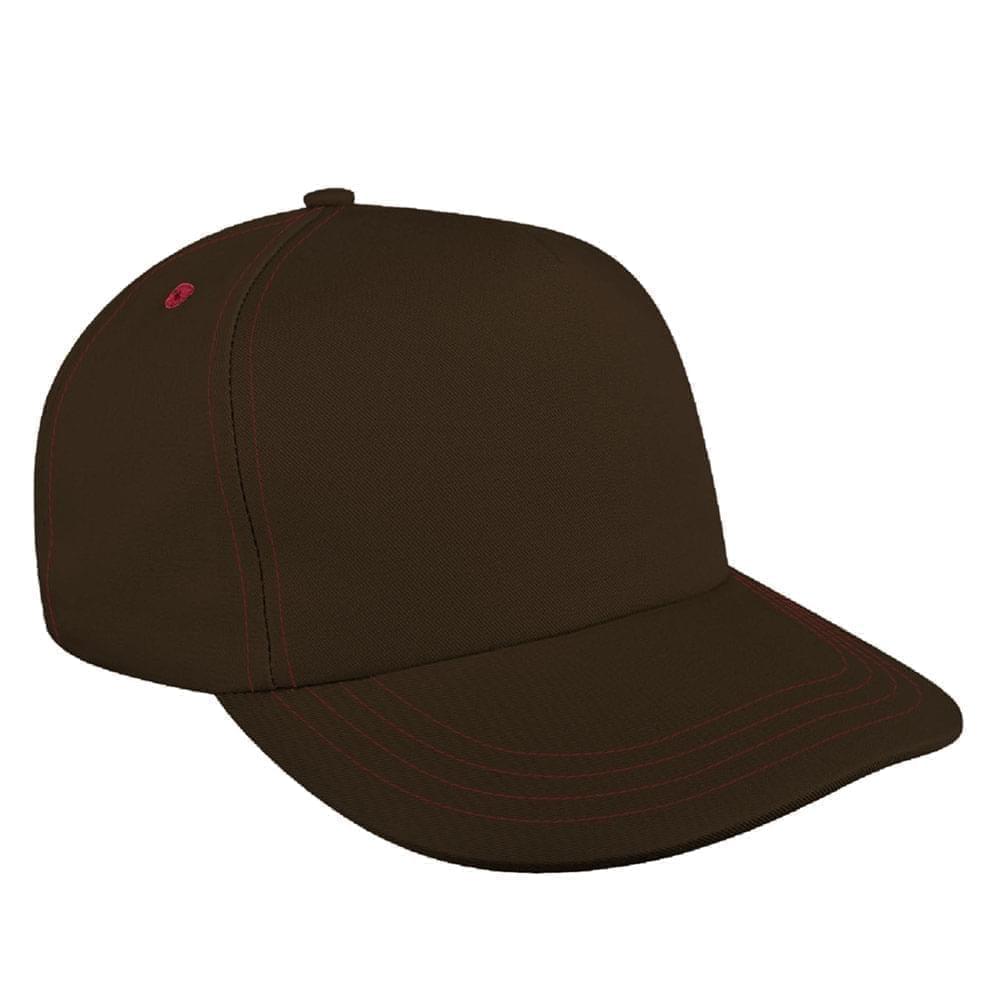 Contrast Stitching Brushed Self Strap Skate Hat