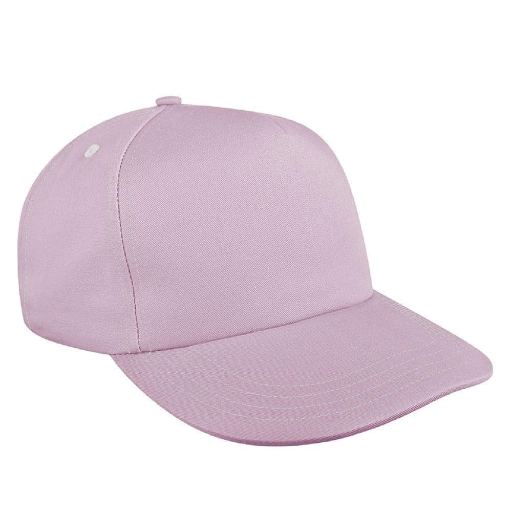 Contrast Stitching Twill Leather Skate Hat