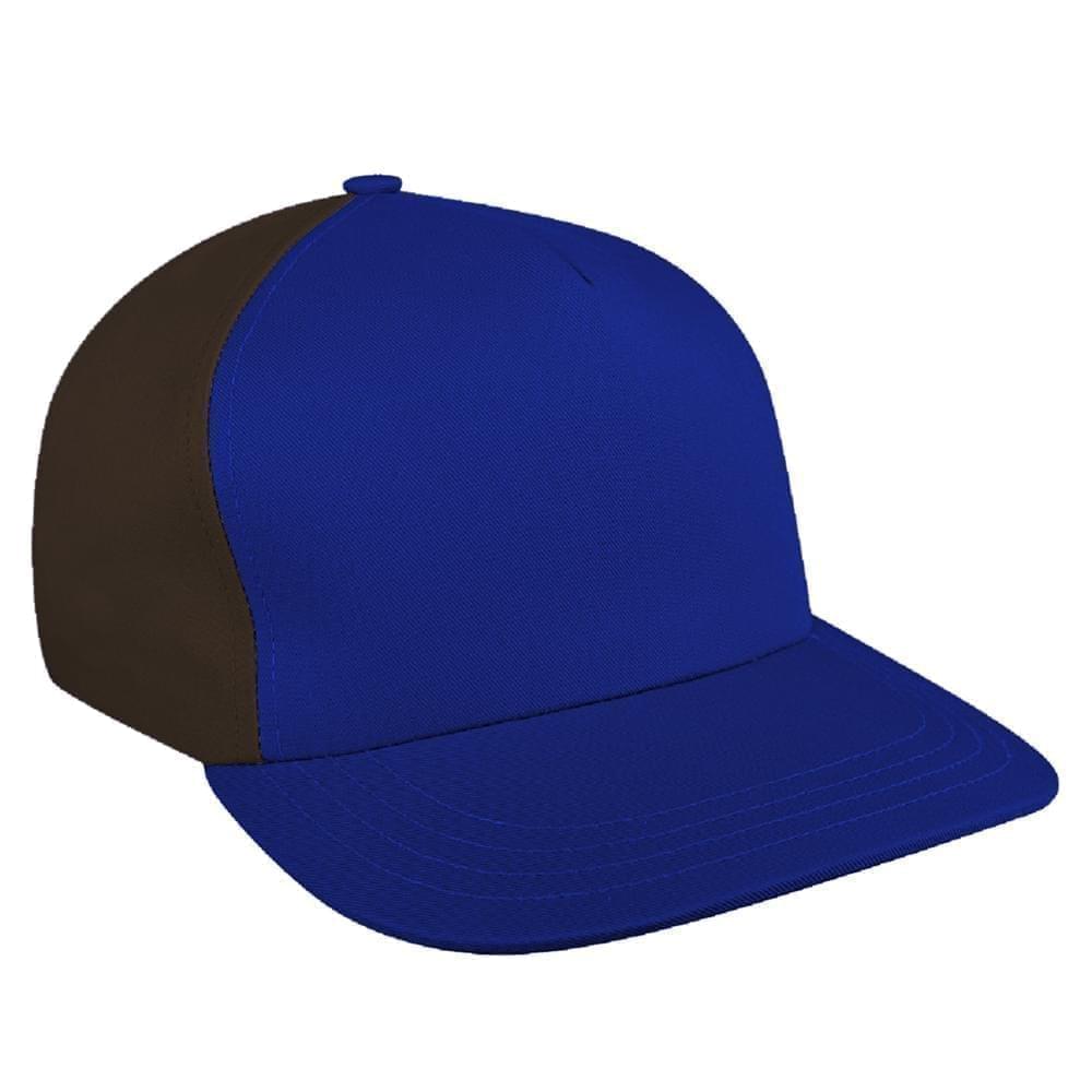 Contrast Back Brushed Leather Skate Hat