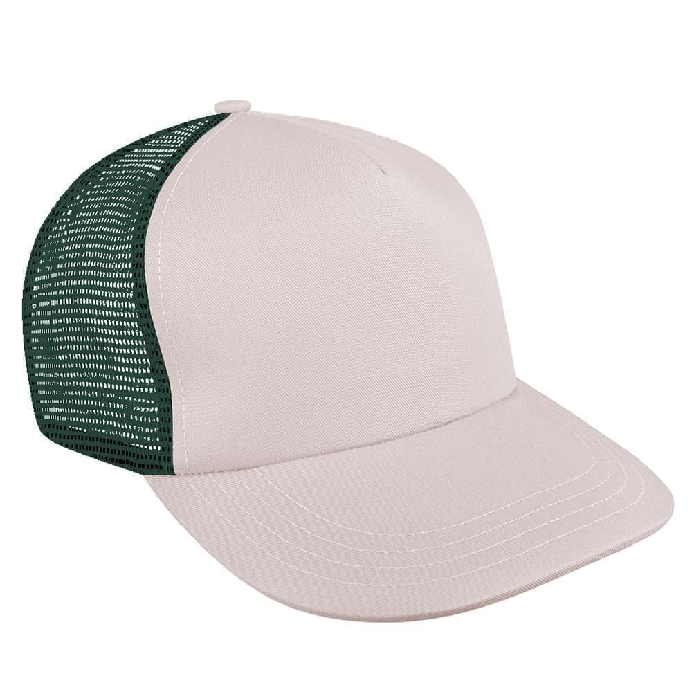 Contrast Mesh Back Brushed Front Slide Buckle Skate Hat