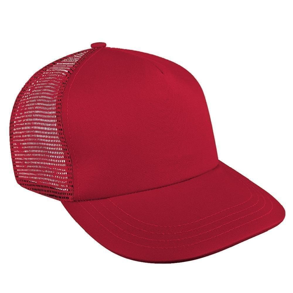 Solid Mesh Back Meshback Velcro Skate Hat