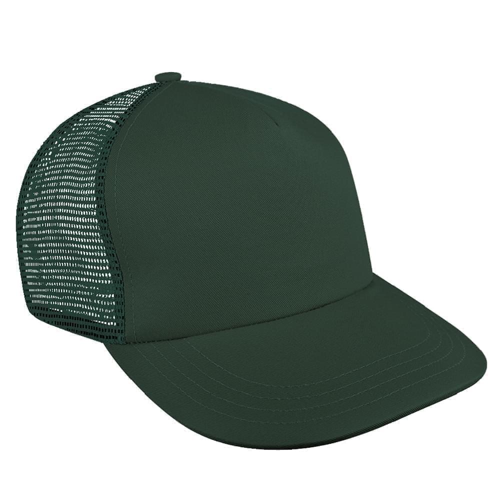 Solid Mesh Back Brushed Front Velcro Skate Hat