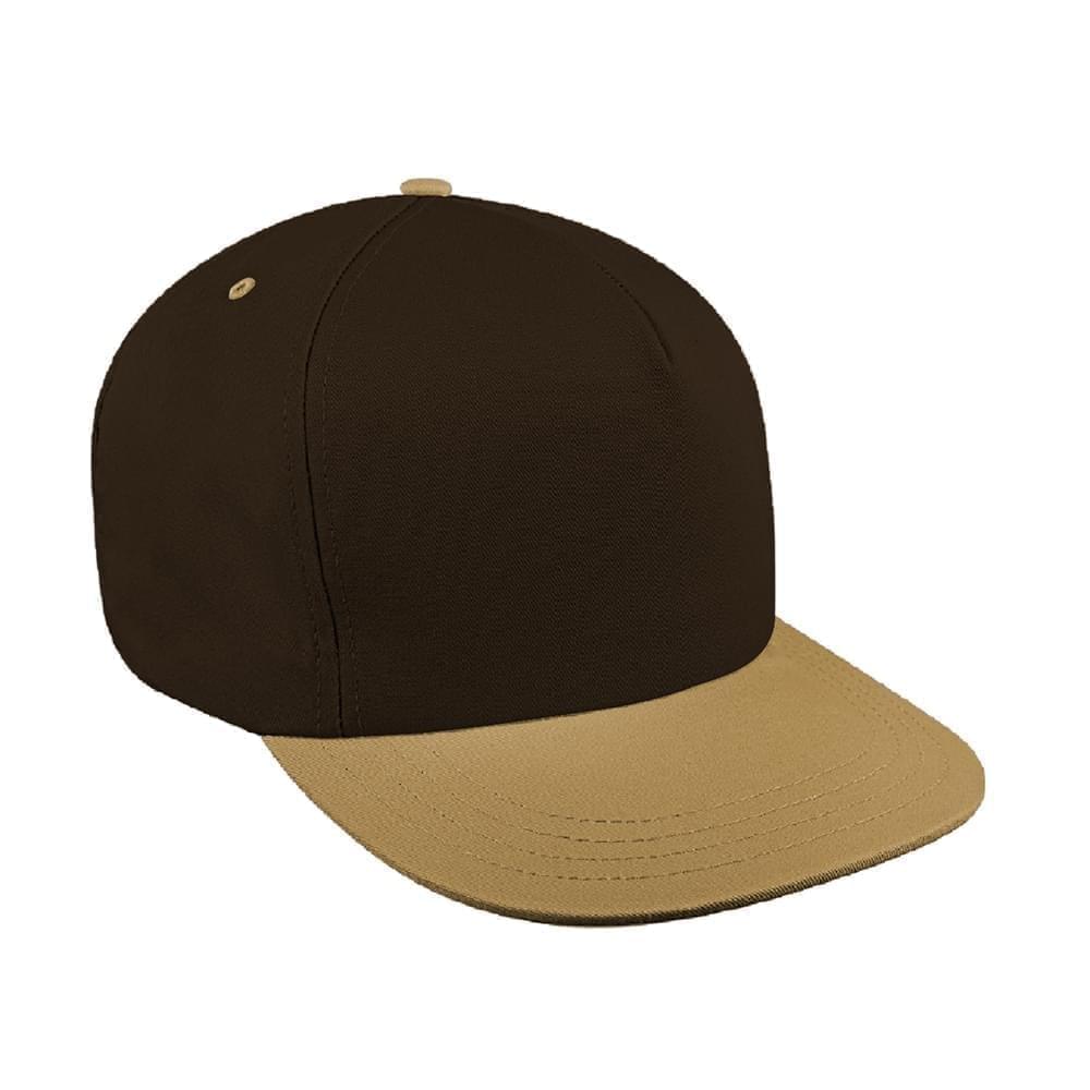 Two Tone Eyelets Brushed Leather Trucker