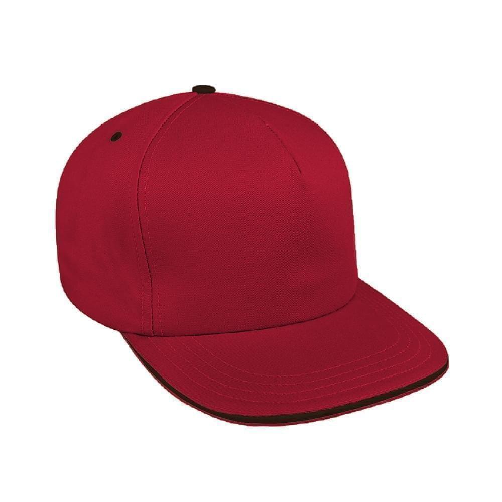 Sandwich Visor Brushed Leather Trucker