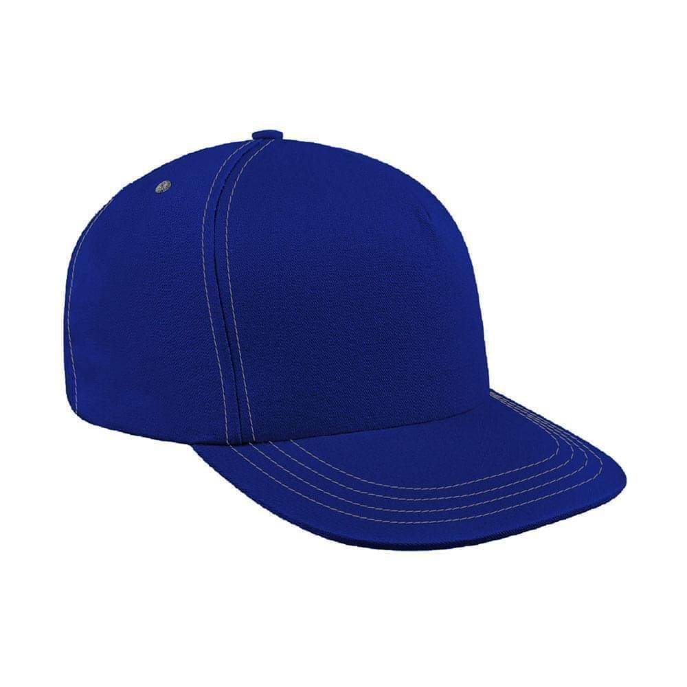 Contrast Stitching Ripstop Leather Trucker