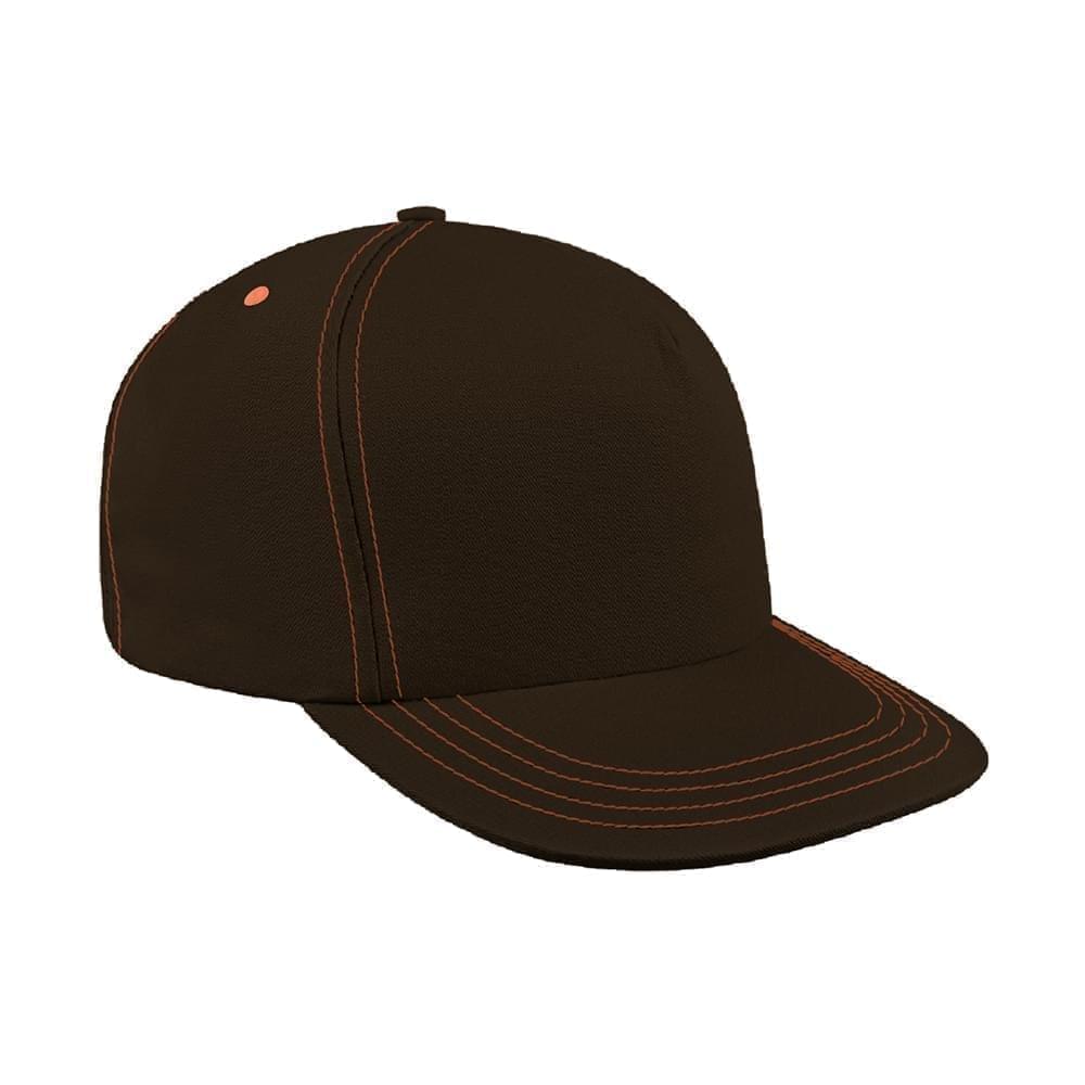 Contrast Stitching Canvas Snapback Trucker