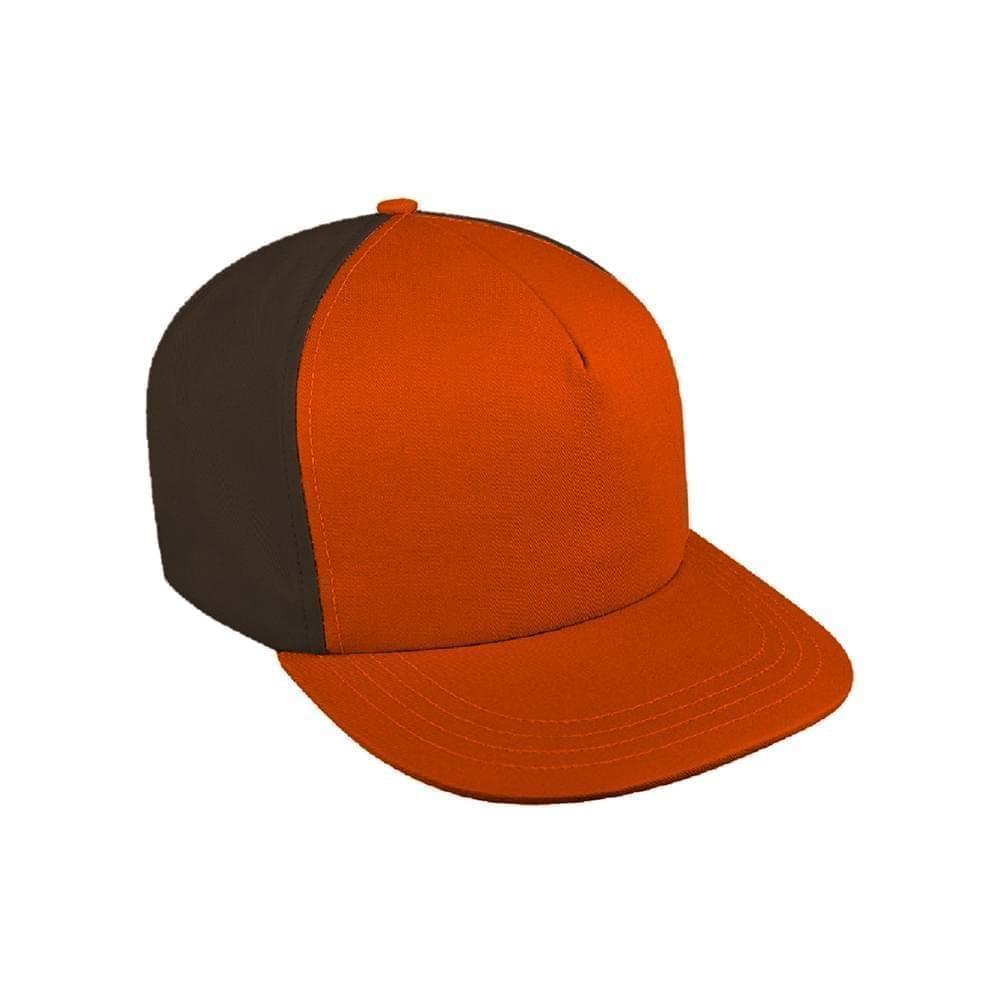 Contrast Back Twill Leather Trucker