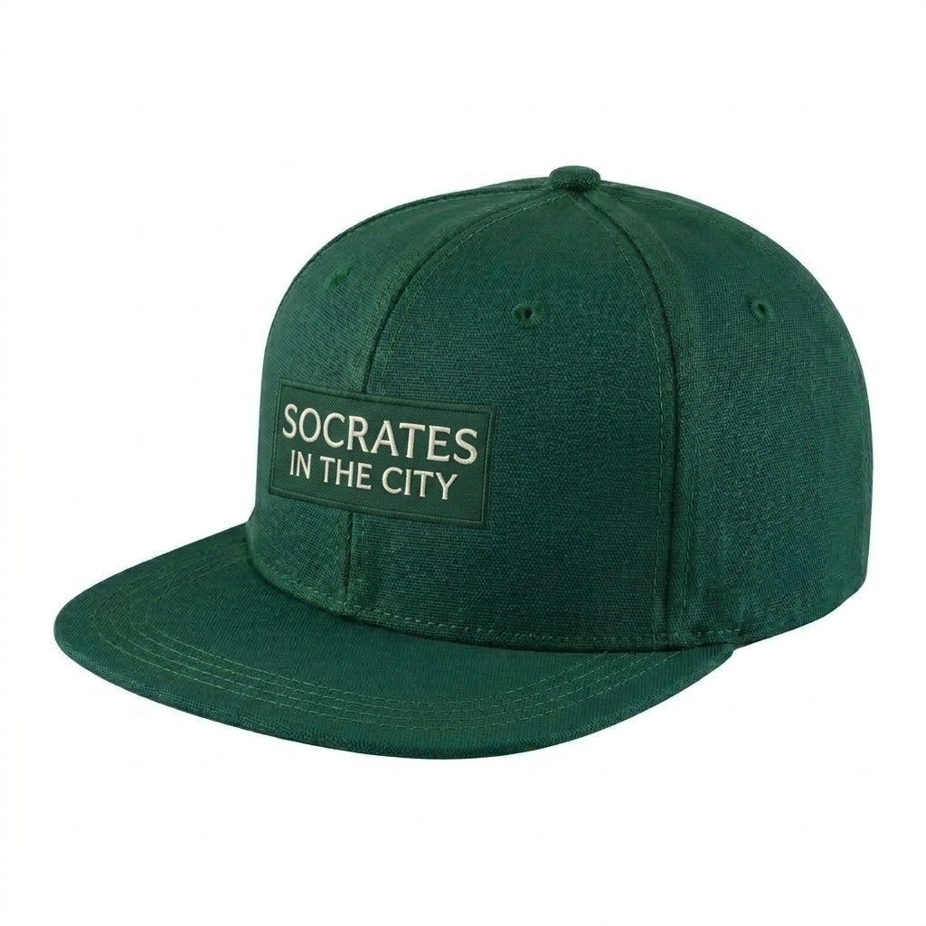 USA-made 6H Hunter Green Cotton Duck baseball cap, decorated view, manufactured in Newark NJ