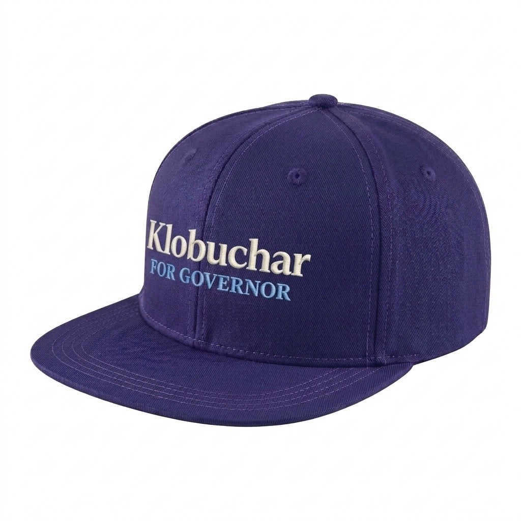 USA-made 6H Purple Polycotton Twill baseball cap, decorated view, manufactured in Newark NJ