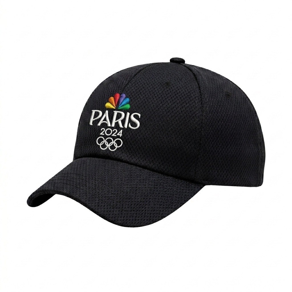 USA-made 6U Black Diamond Pro baseball cap, decorated view, manufactured in Newark NJ