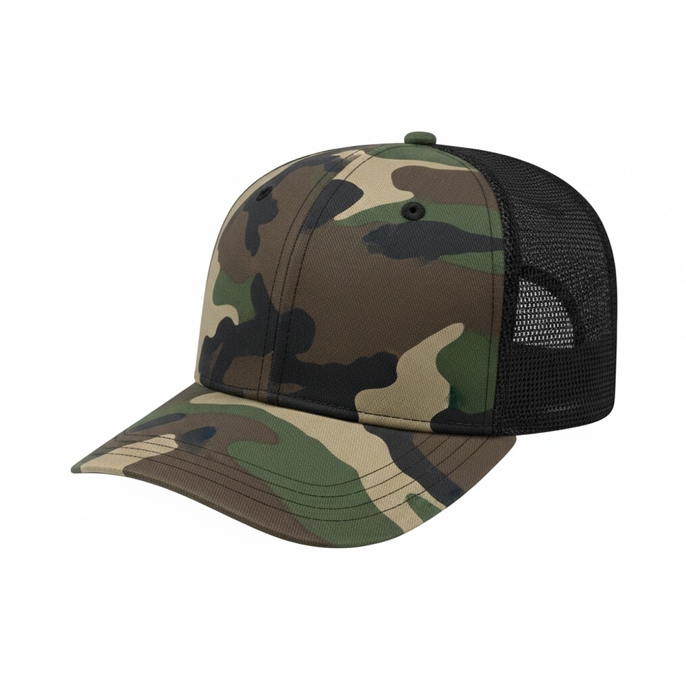 Solid Color Camo/Mesh Snapback Prostyle