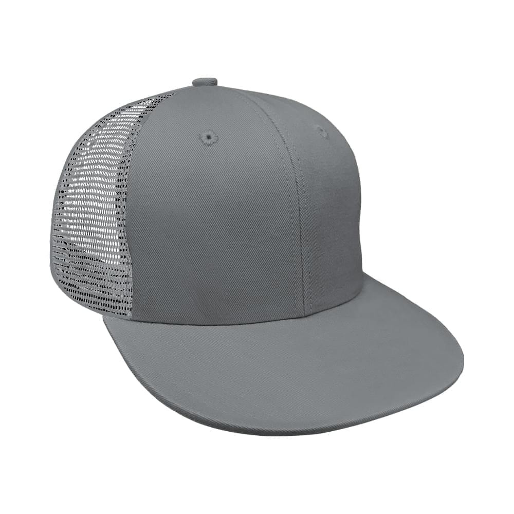 Solid Color Meshback Snapback Dad Cap