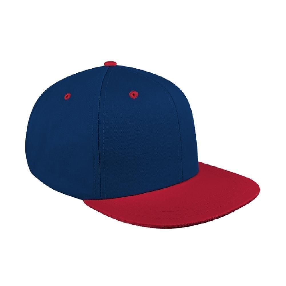 Two Tone Eyelets Twill Leather Flat Brim