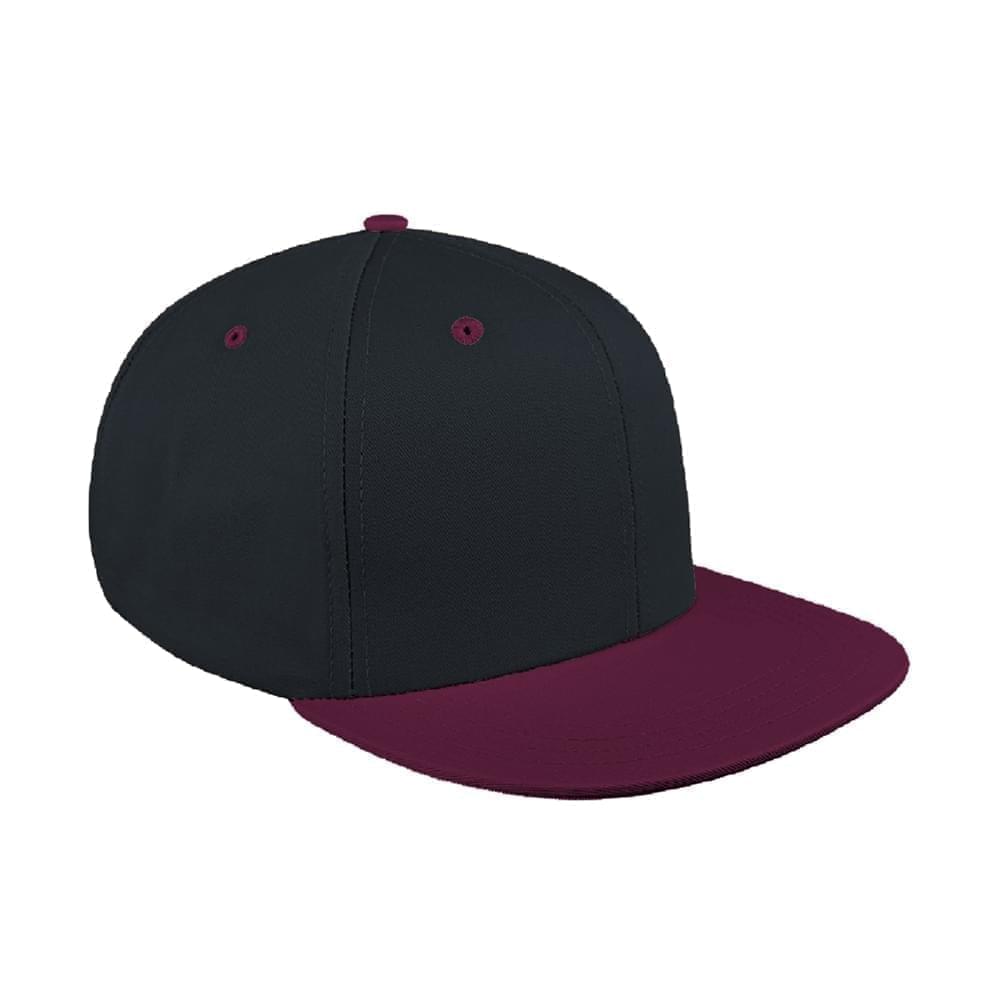 Two Tone Eyelets Denim Snapback Flat Brim