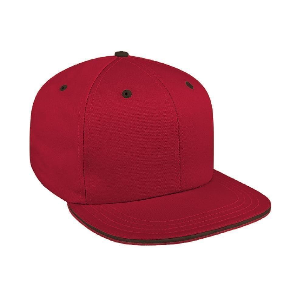 Sandwich Visor Canvas Leather Flat Brim