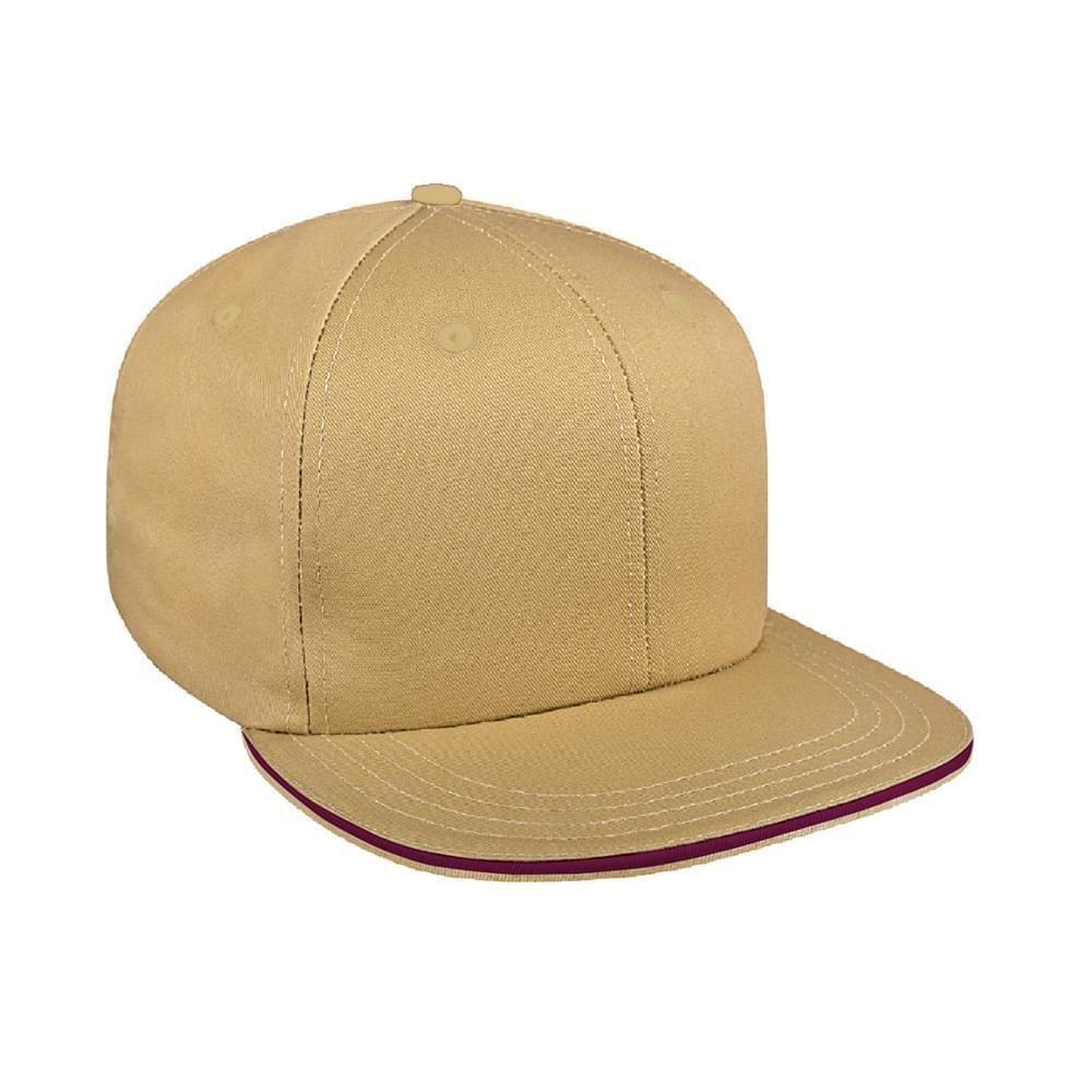 Sandwich Brim Ripstop Leather Flat Brim