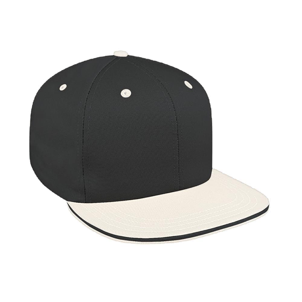 Two Tone Sandwich Brushed Self Strap Flat Brim