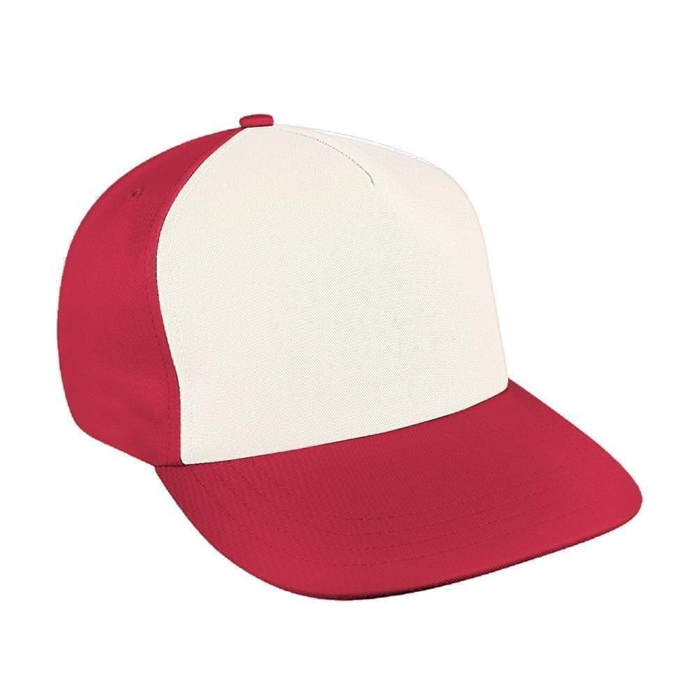 Contrast Front Brushed Self Strap Flat Brim