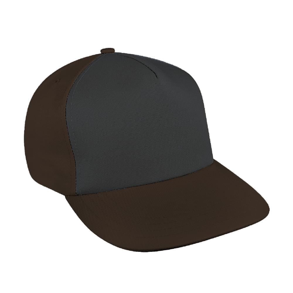 Contrast Front Ripstop Snapback Flat Brim