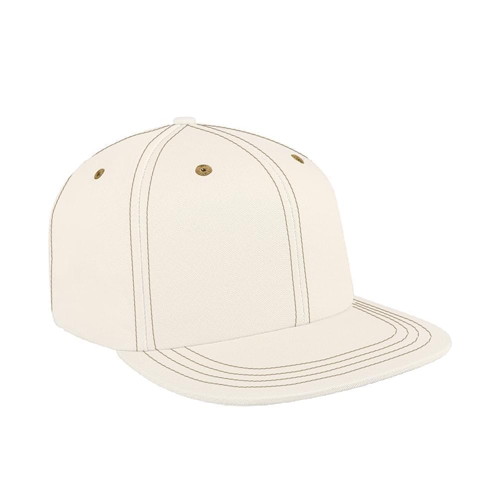 Contrast Stitching Ripstop Self Strap Flat Brim