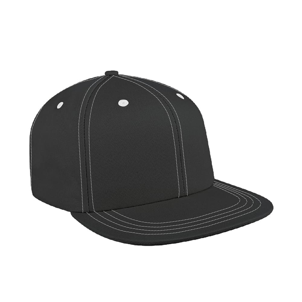Contrast Stitching Organic Velcro Flat Brim