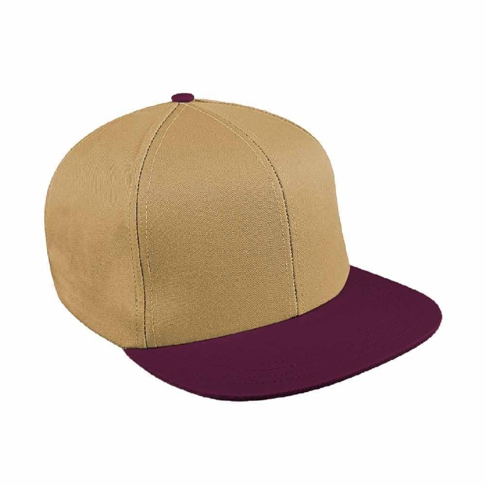 Two Tone Canvas Velcro Flat Brim