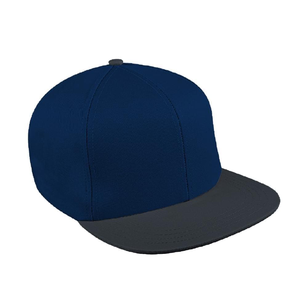 Two Tone Denim Velcro Flat Brim