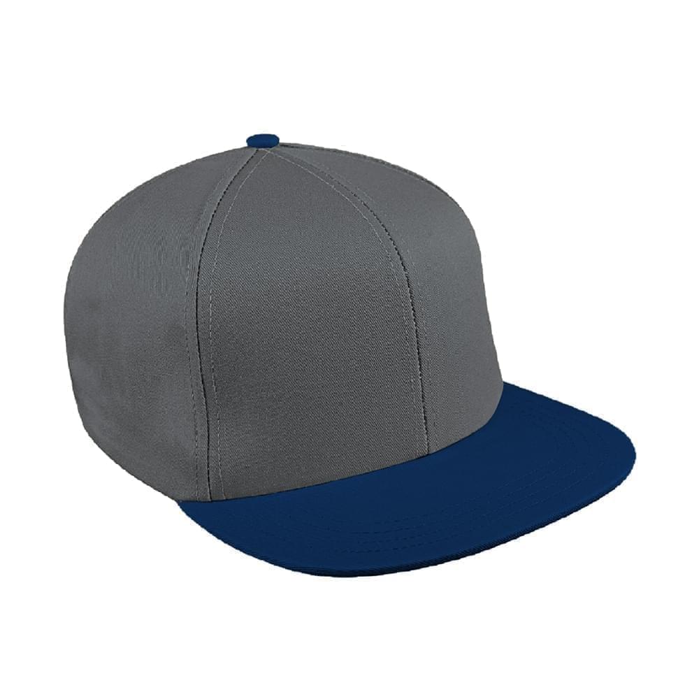 Two Tone Denim Snapback Flat Brim