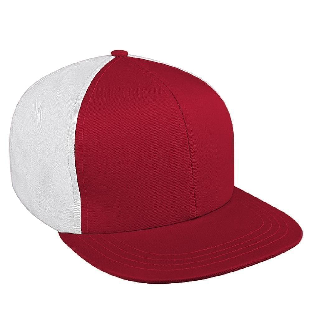 Contrast Back Canvas Self Strap Flat Brim
