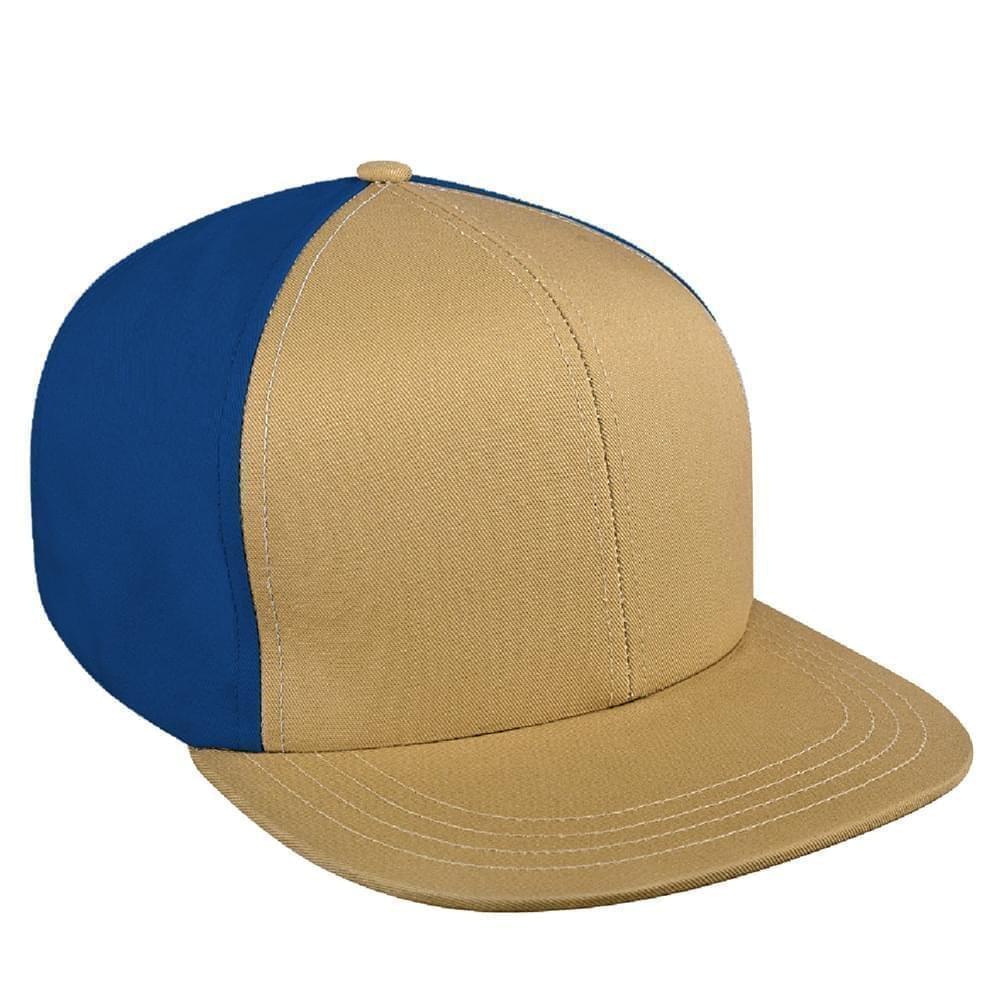 Contrast Back Organic Self Strap Flat Brim
