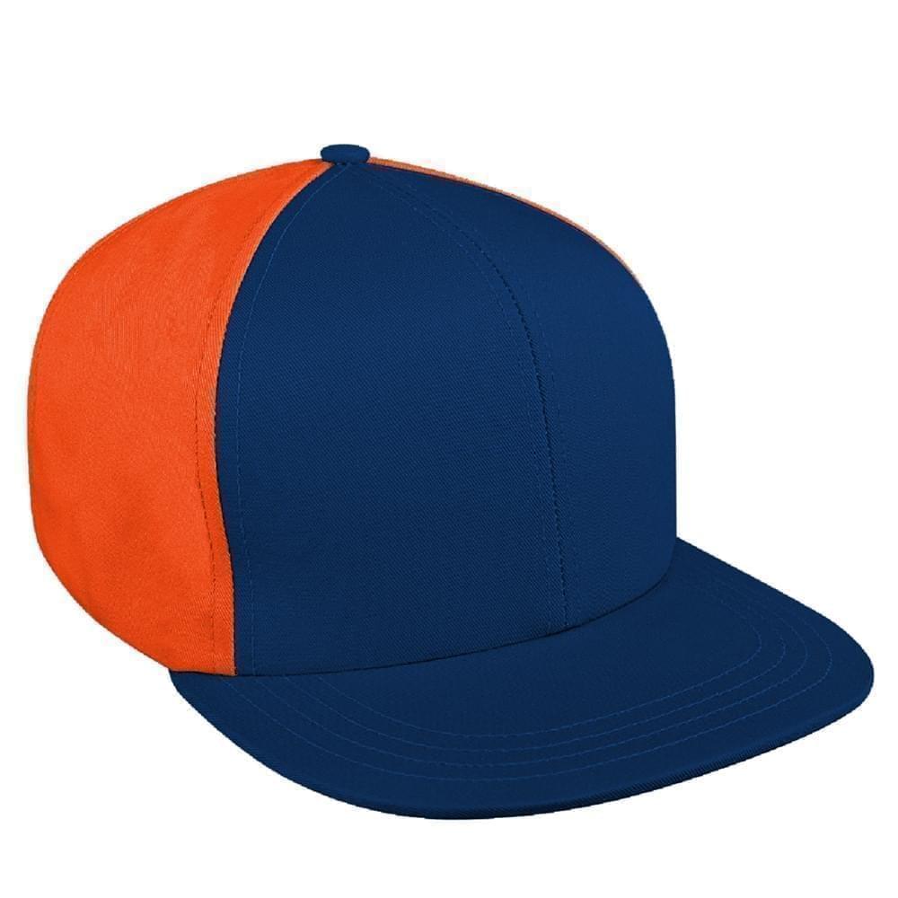 Contrast Back Canvas Velcro Flat Brim