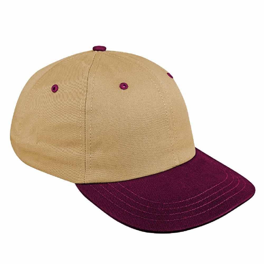 Two Tone Eyelets Denim Velcro Dad Cap