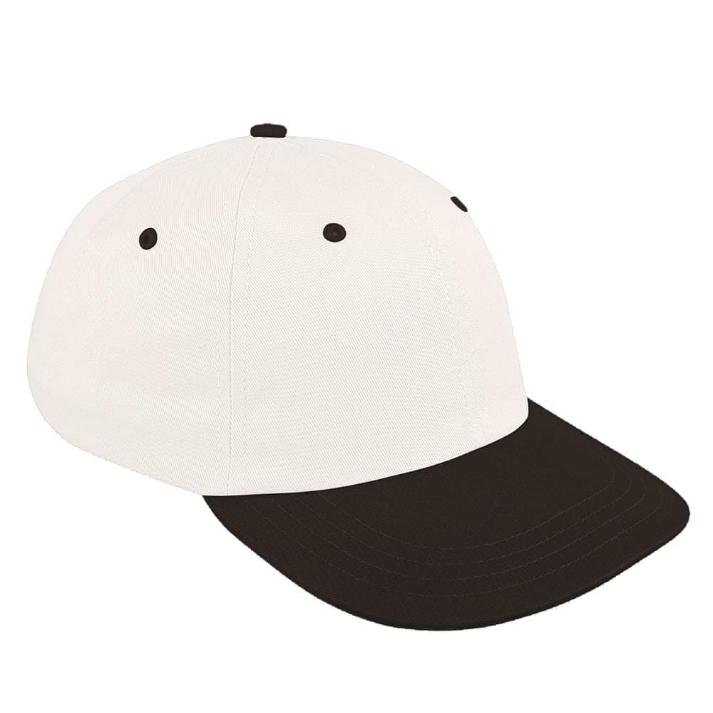 Two Tone Eyelets Brushed Velcro Dad Cap
