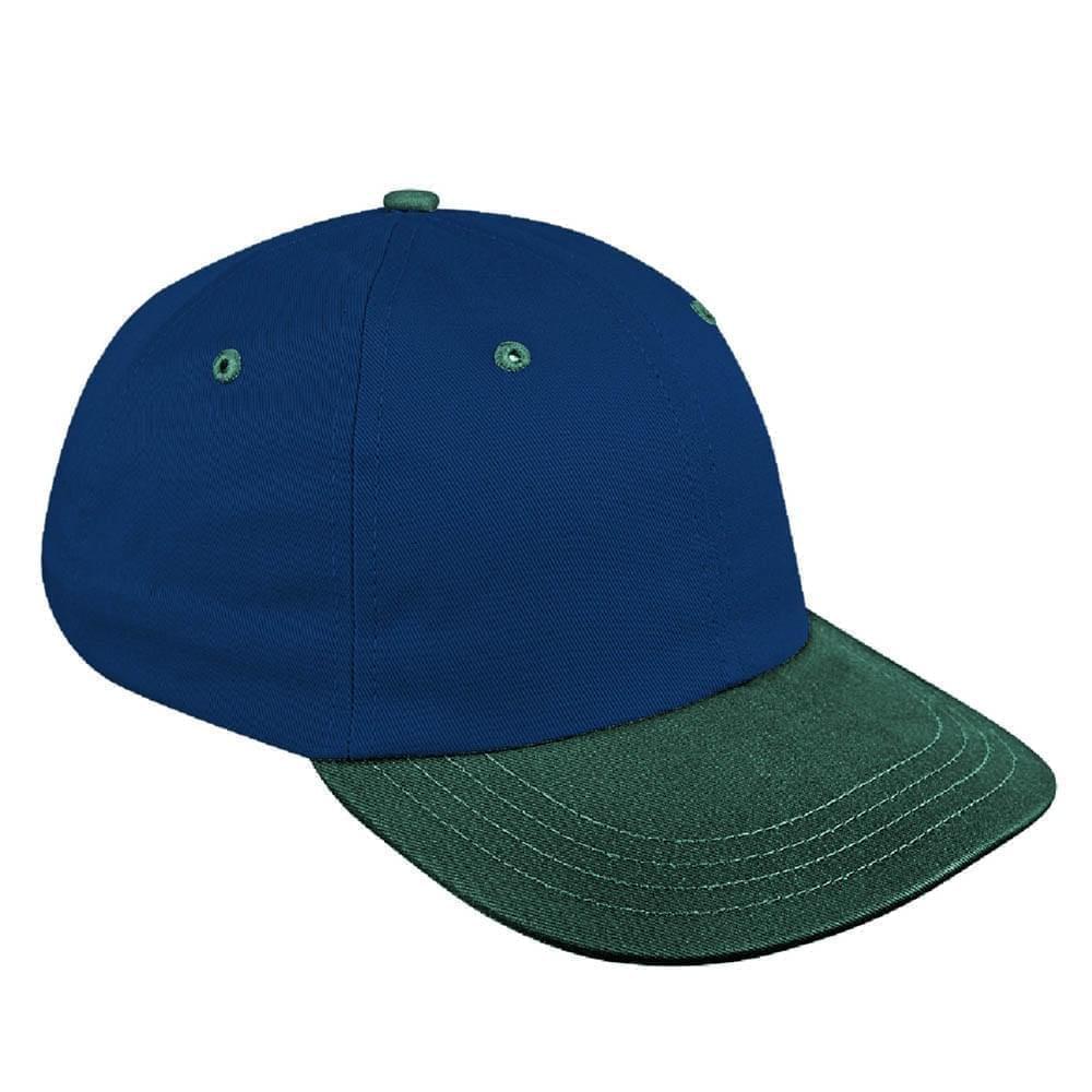 Two Tone Eyelets Brushed Leather Dad Cap