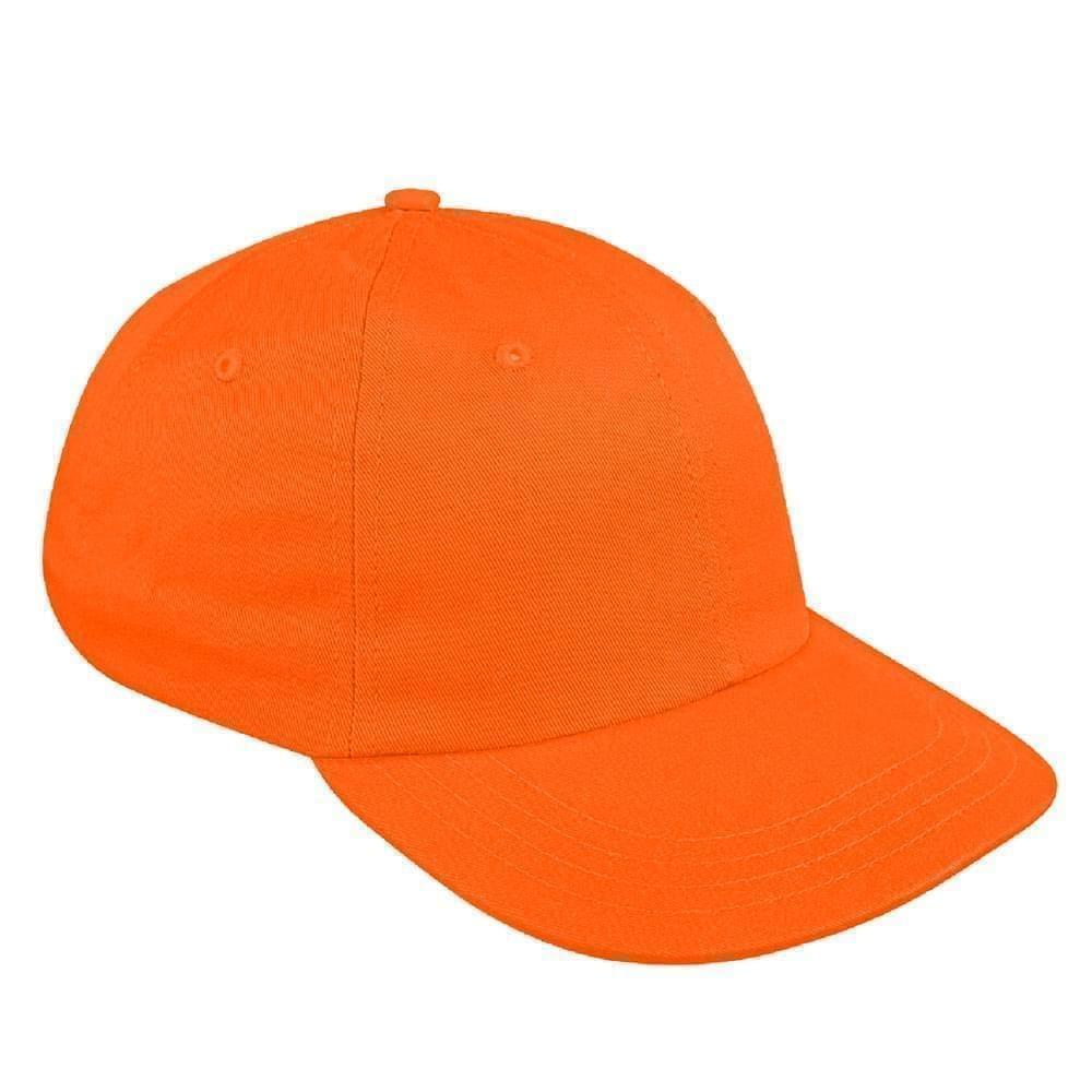 Solid Eyelets Twill Leather Dad Cap